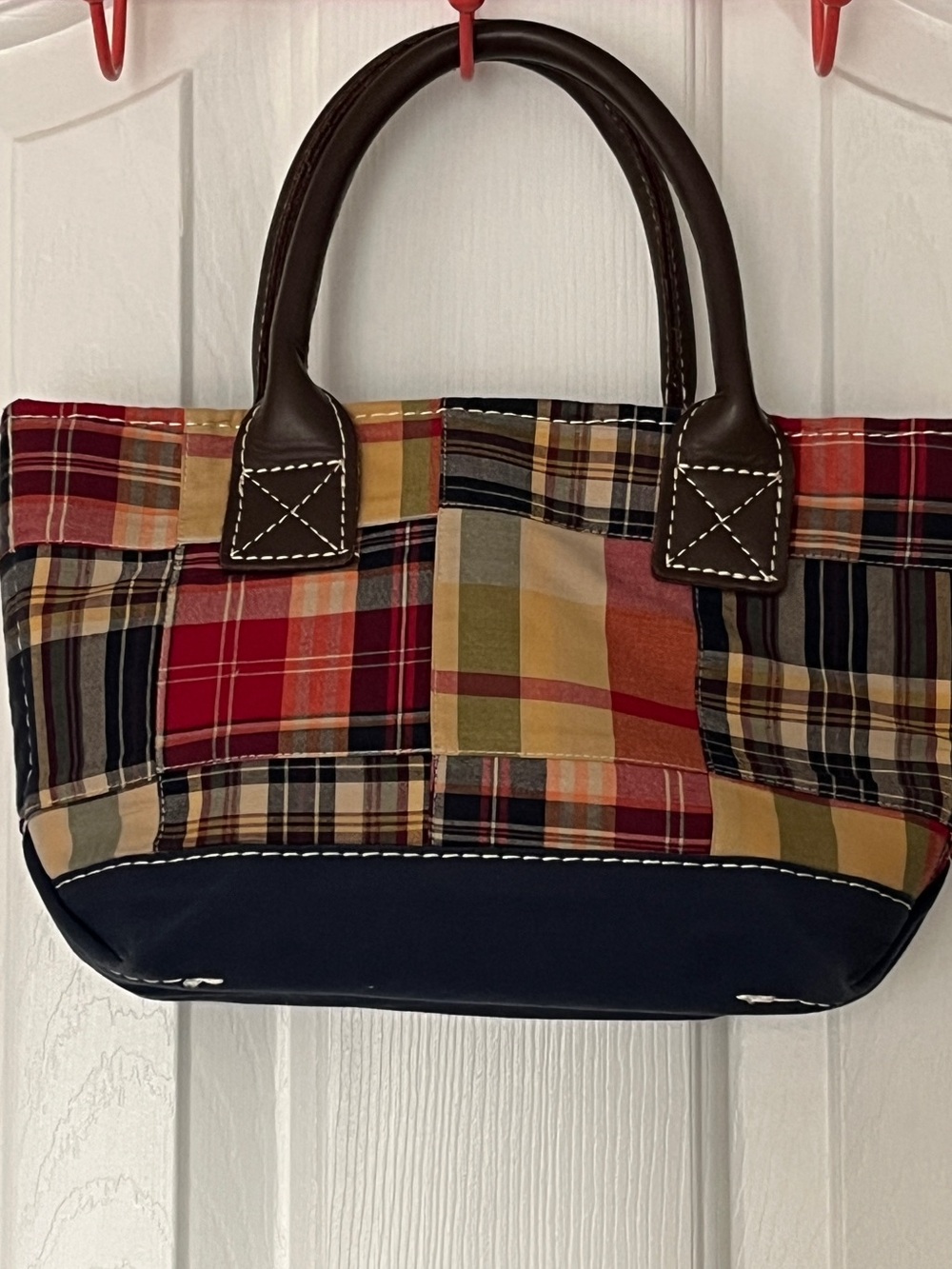 Vintage LL Bean Madras Plaid Boat and Tote bag